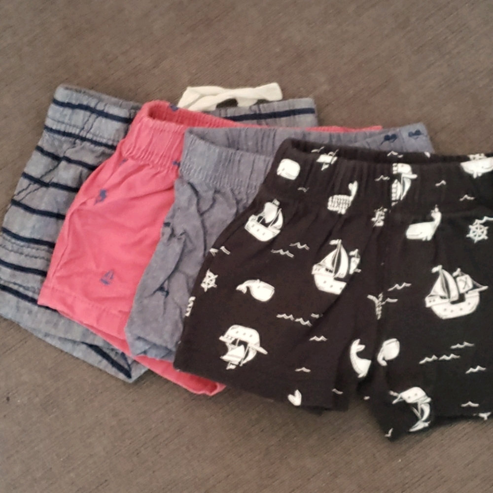Four pairs 3 month shorts